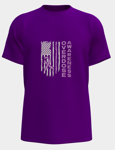 Overdose Awareness w/American Flag
