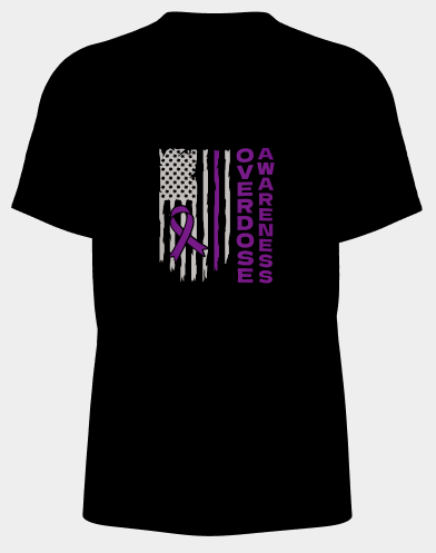 Overdose Awareness w/American Flag
