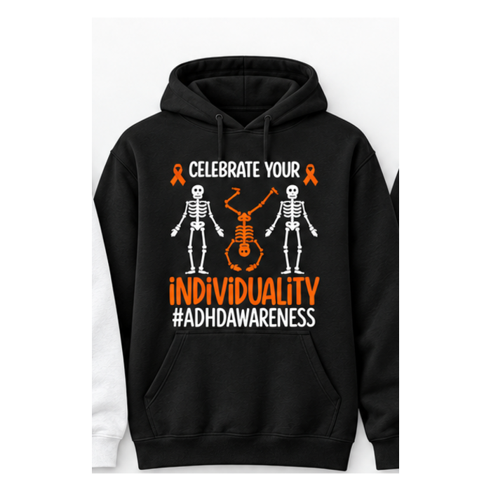 ADHD Awareness hoodie — Celebrate Your Individuality, black