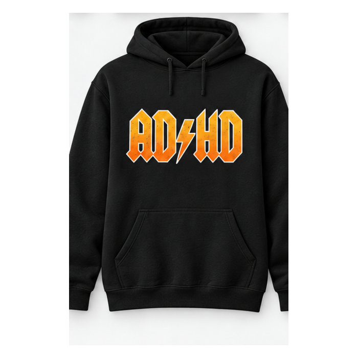ADHD Awareness hoodie — ADHD Rocker, black