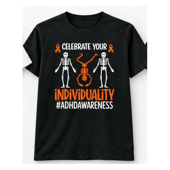ADHD Awareness T-shirt — Celebrate Your Individuality, black