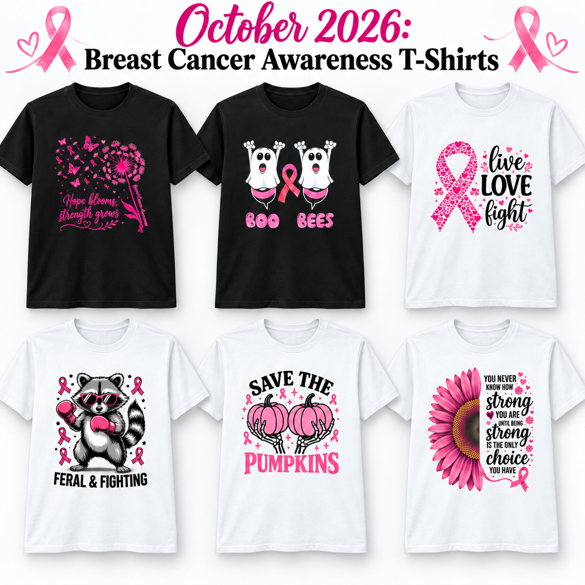 October 2026 Breast Cancer Awareness T-shirts