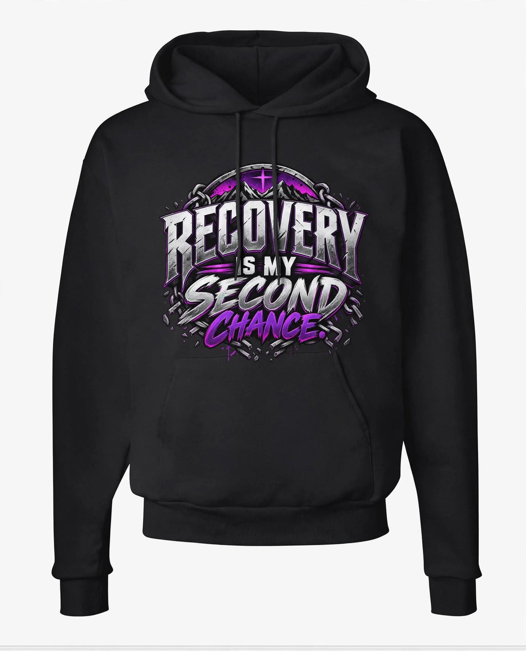 Recovery Is My Second Chance black hoodie
