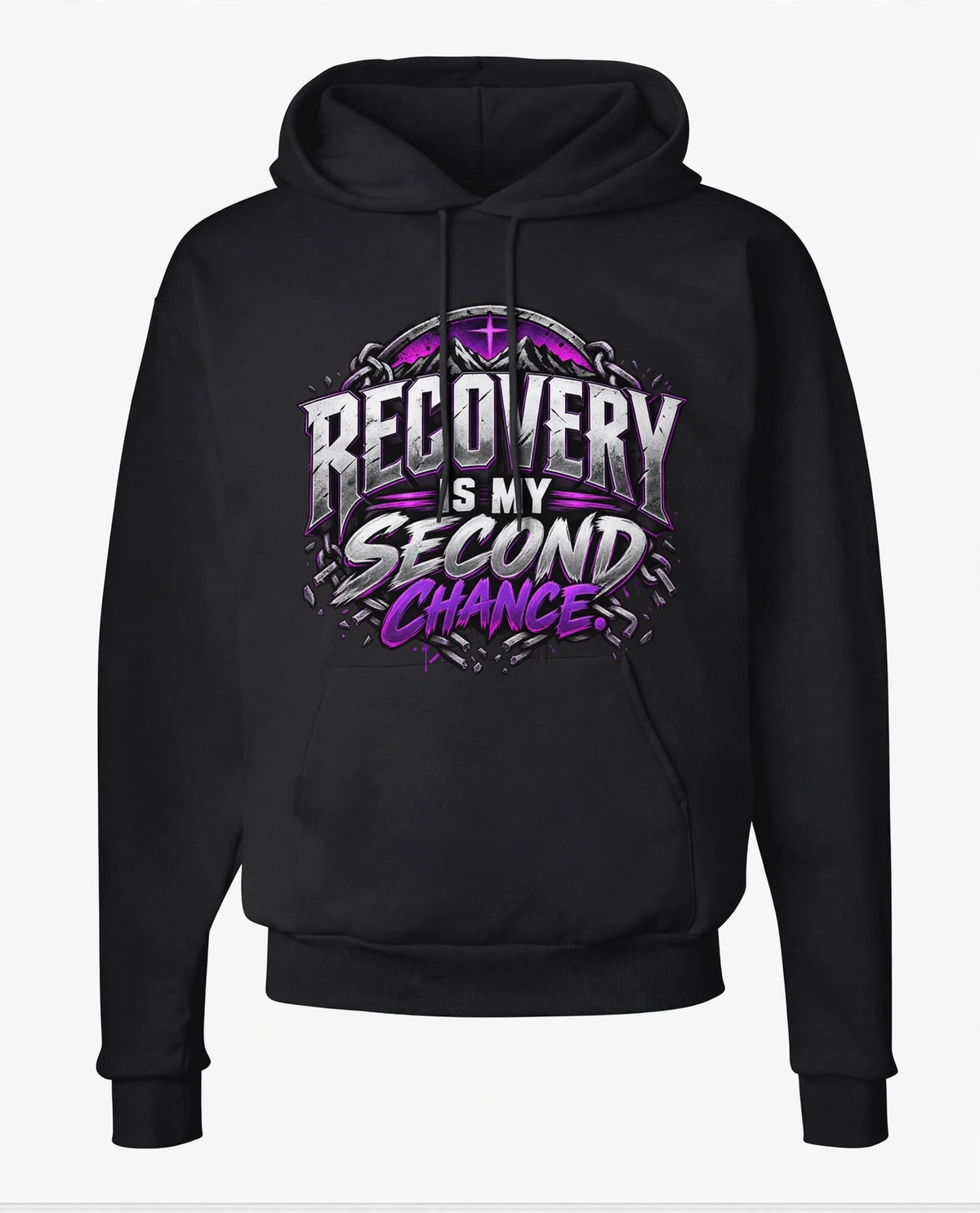 Recovery Is My Second Chance black hoodie