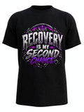 Recovery Is My Second Chance black T-shirt